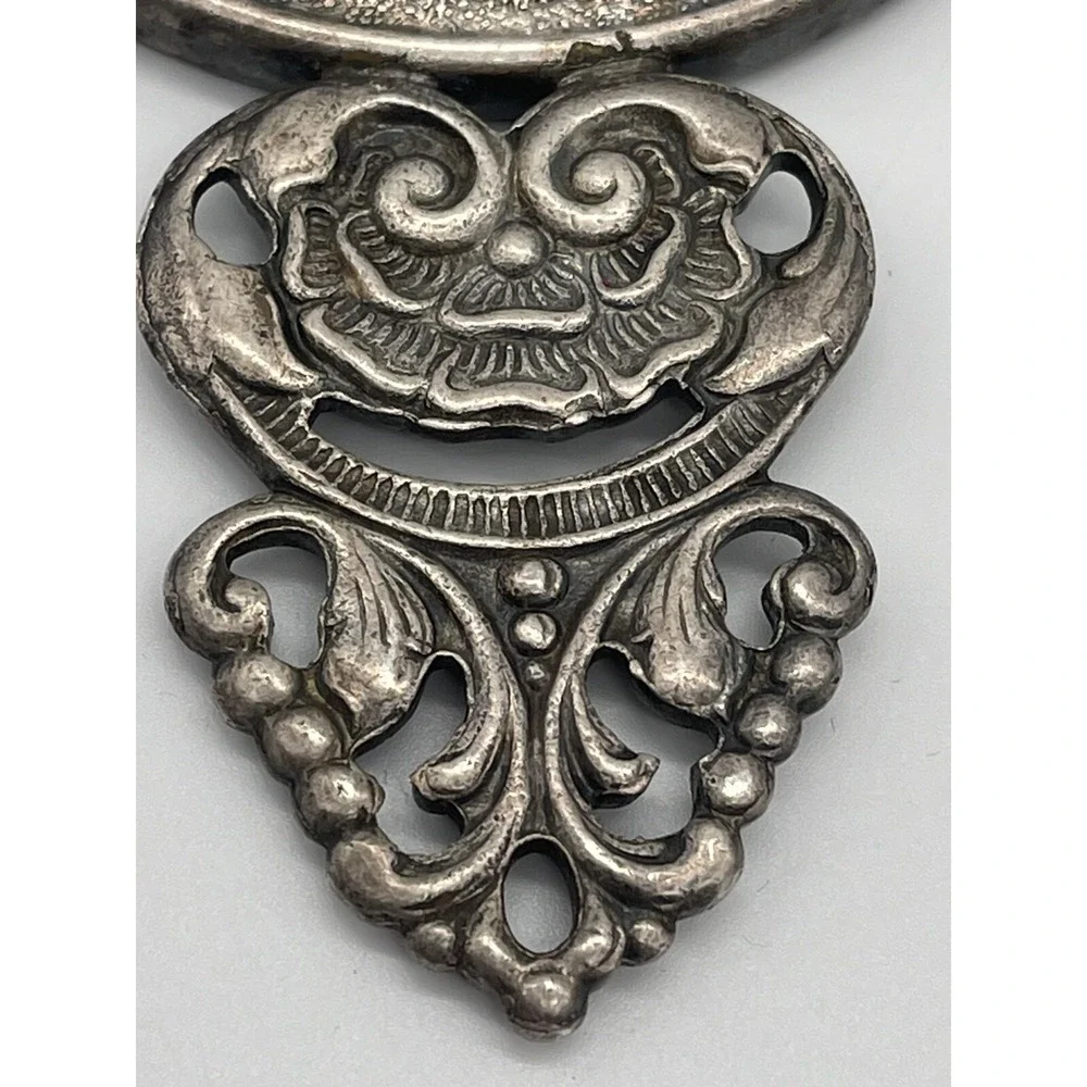 Vintage Antique Silver Plated Purse Mirror & Comb Case Denmark‎ HANS JENSEN
